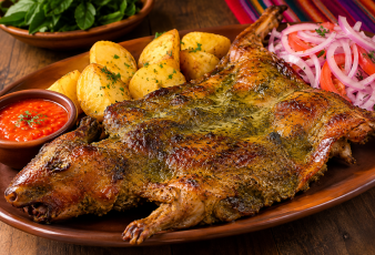 Receta de Cuy al Huacatay al Horno