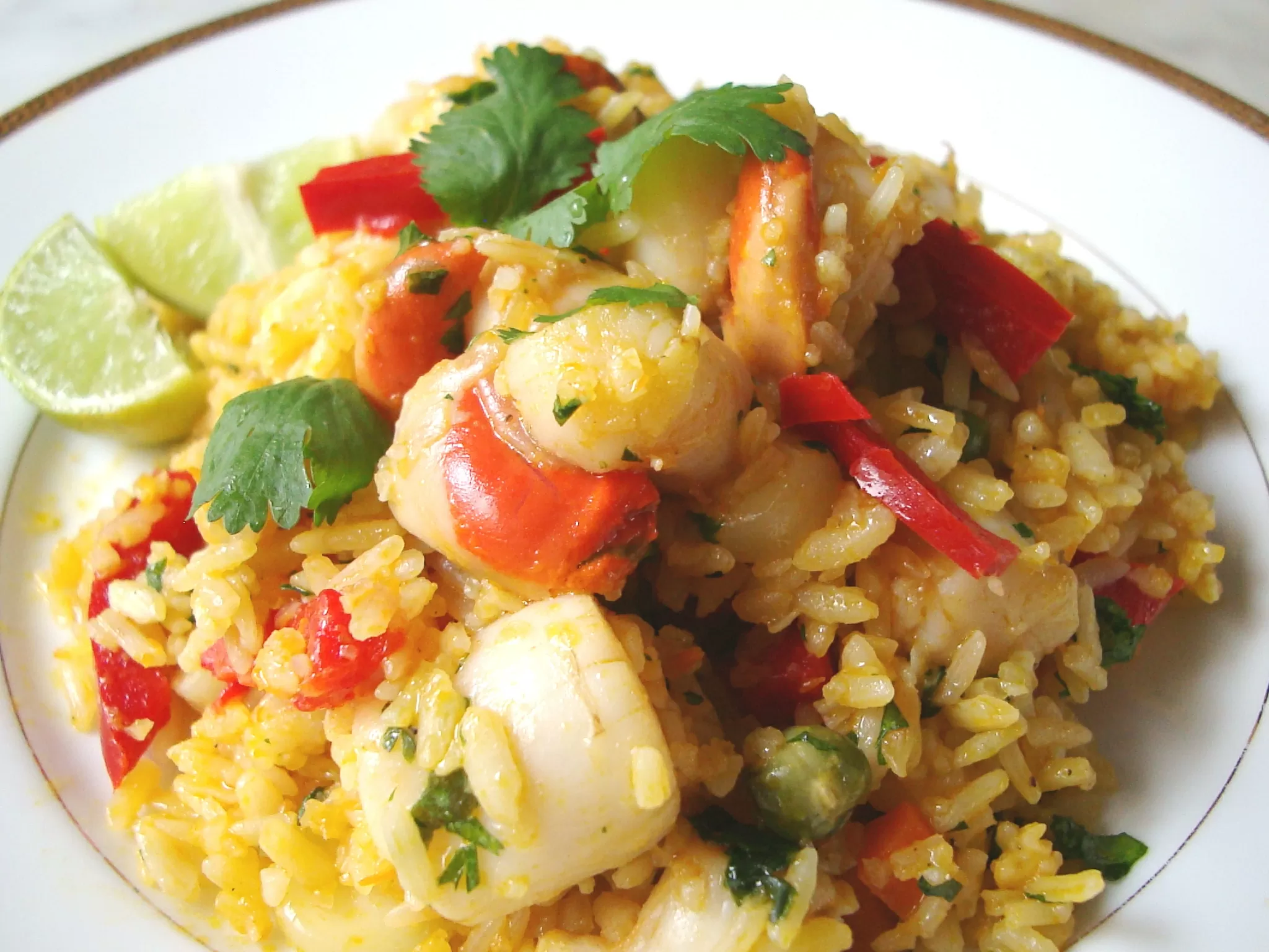 Receta de arroz con conchas abanico