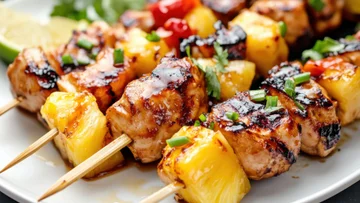 Brochetas de Pollo con piña