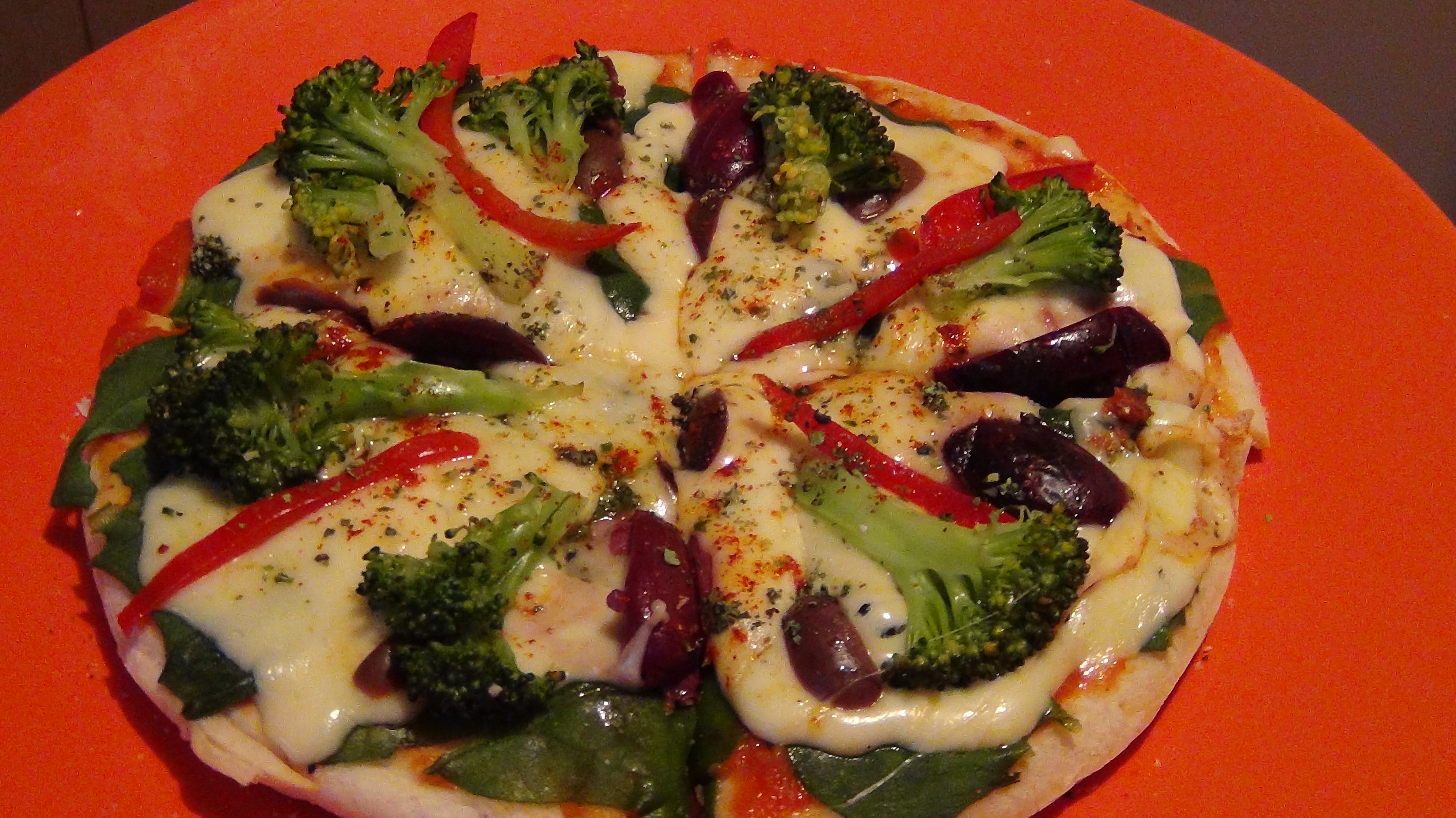 Receta de pizza vegetariana