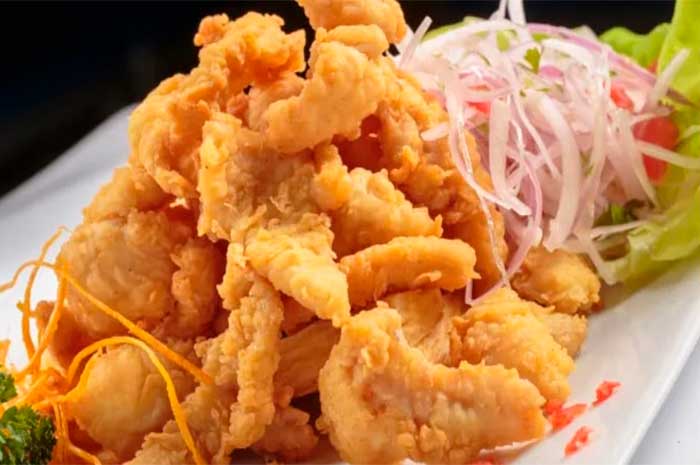 Receta de chicharrón con langostinos