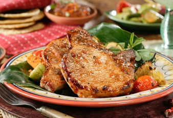Chuletas de cerdo salsa picante
