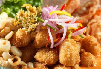 Mariscos crocantes escabechados