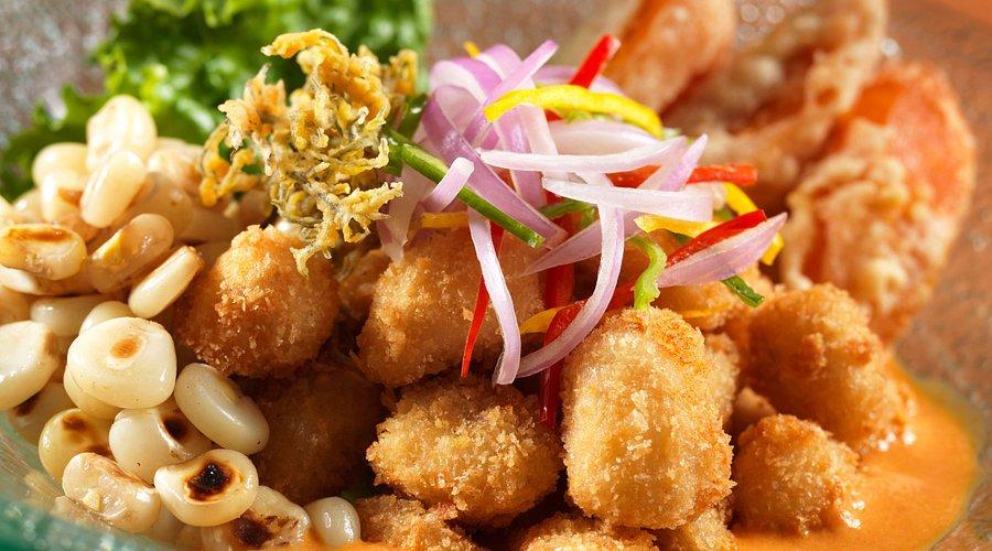 Mariscos crocantes escabechados
